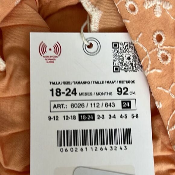 ZARA Kids | Tangerine | EMBROIDERED DRESS - Picture 7 of 9